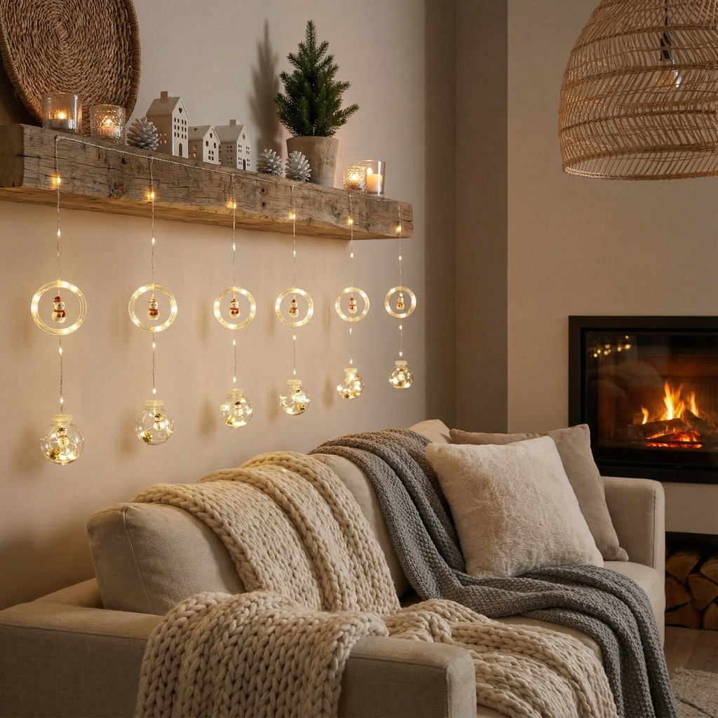 ⭐ SnowGlow Garland – Guirnalda LED con Muñecos de Nieve