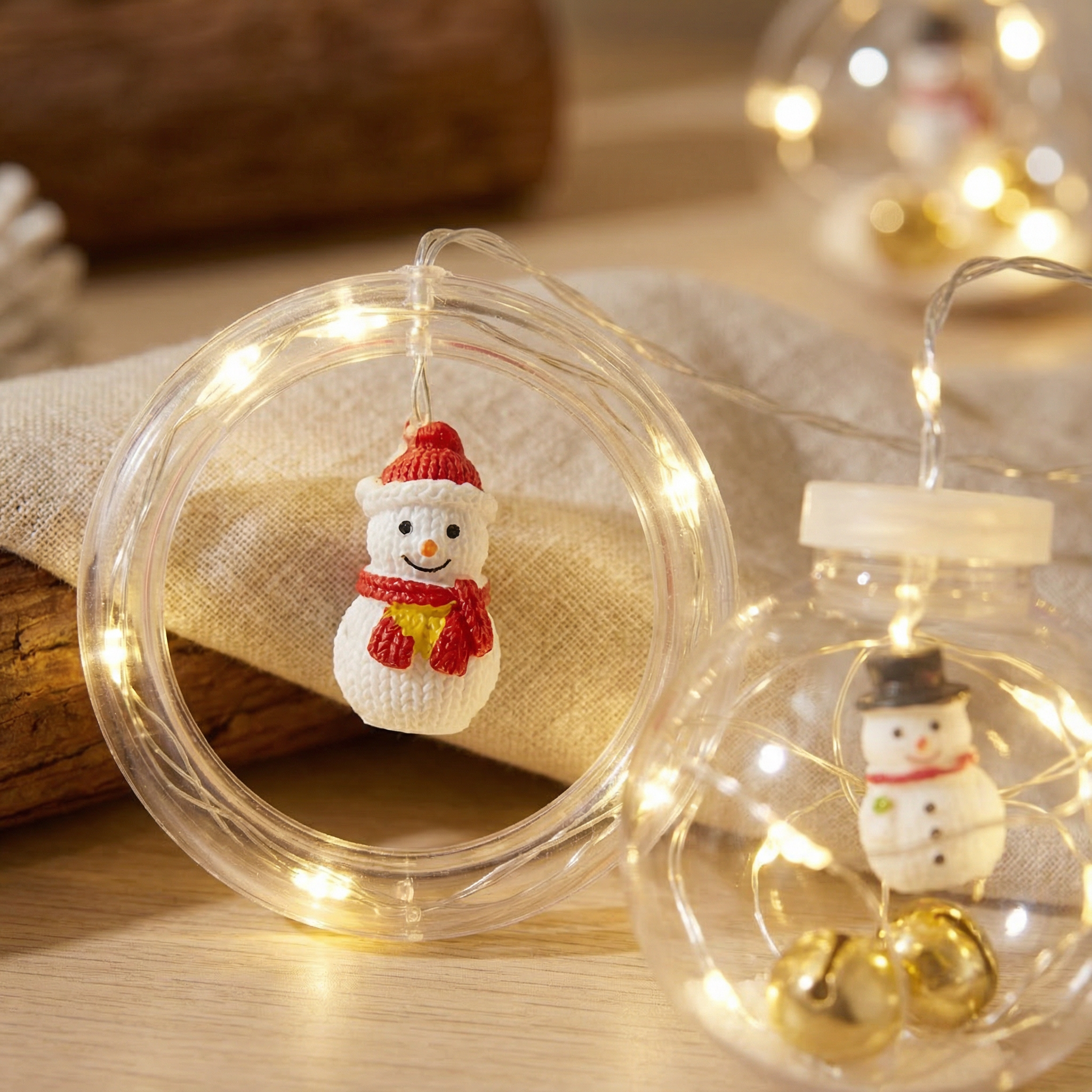 ⭐ SnowGlow Garland – Guirnalda LED con Muñecos de Nieve