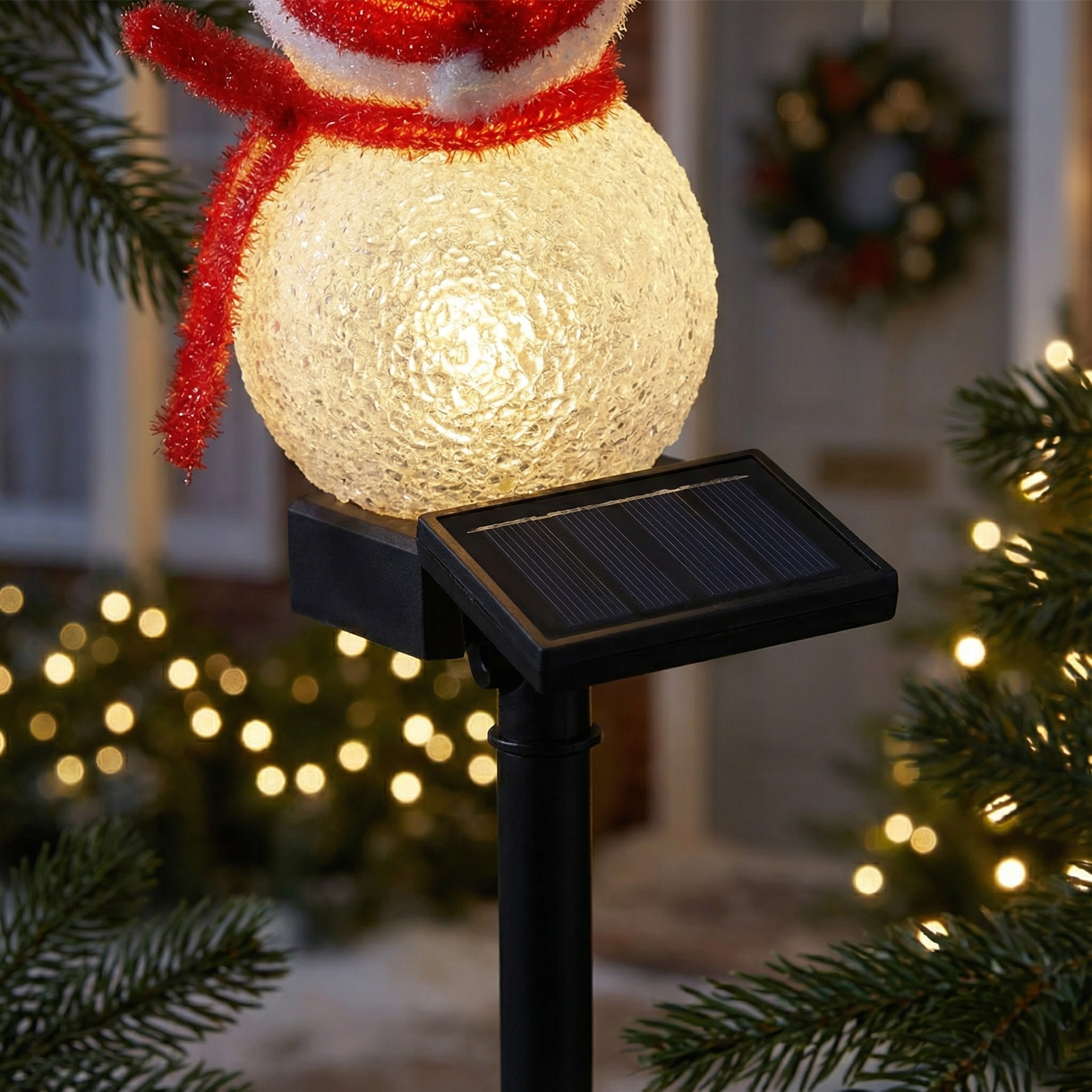 ⭐ Snow Family Solar – Pack de 4 Muñecos de Nieve