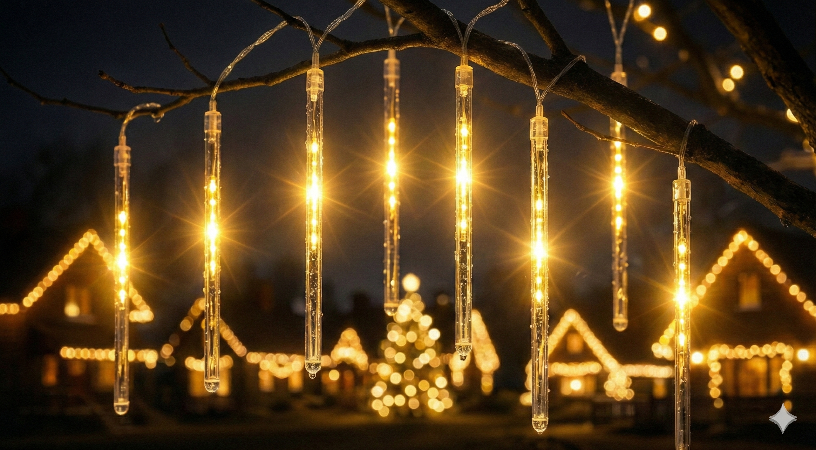 Lluvia De Meteoritos Navidena solar AMARILLO