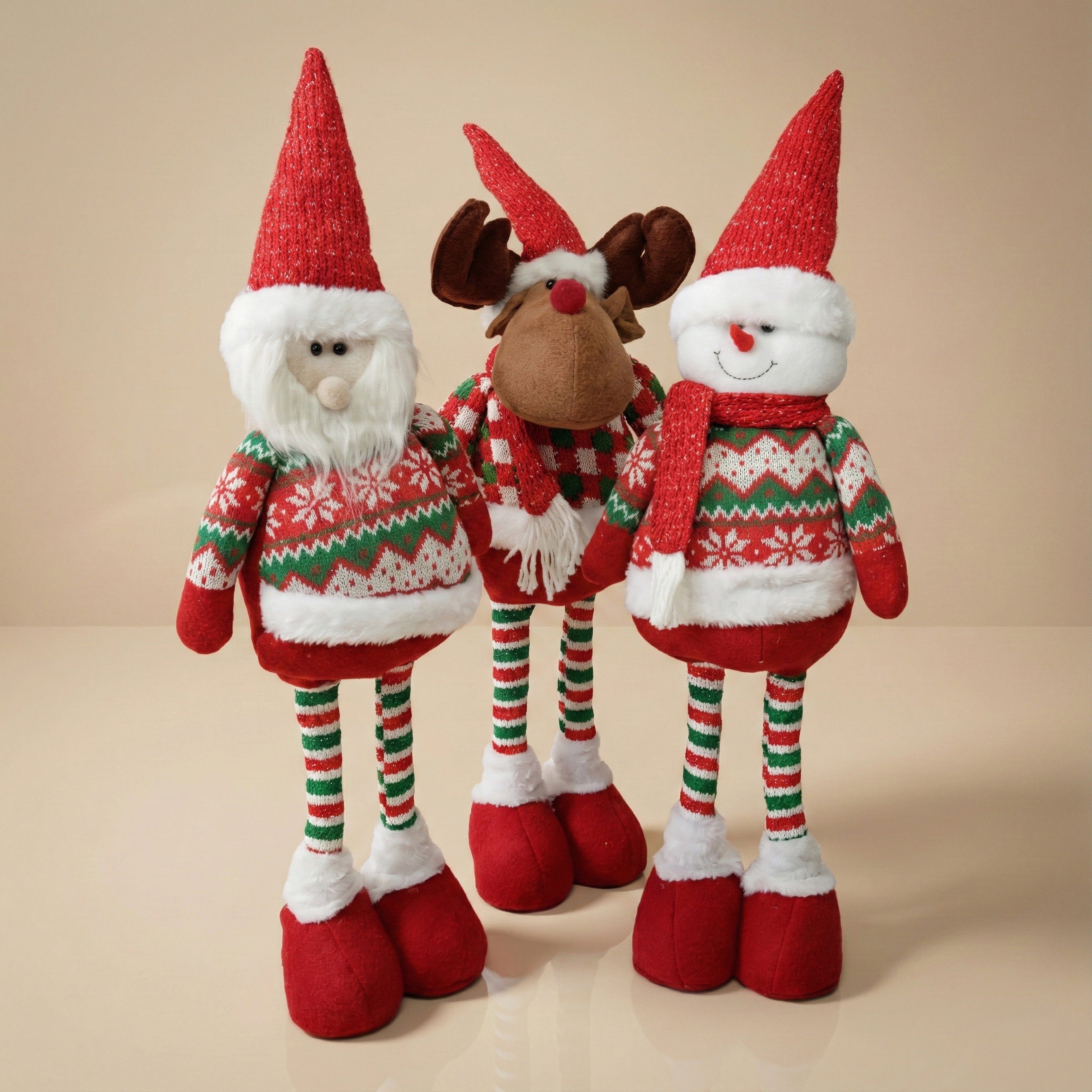 🎄✨ Muñecos de Santa Claus patas 55 cm