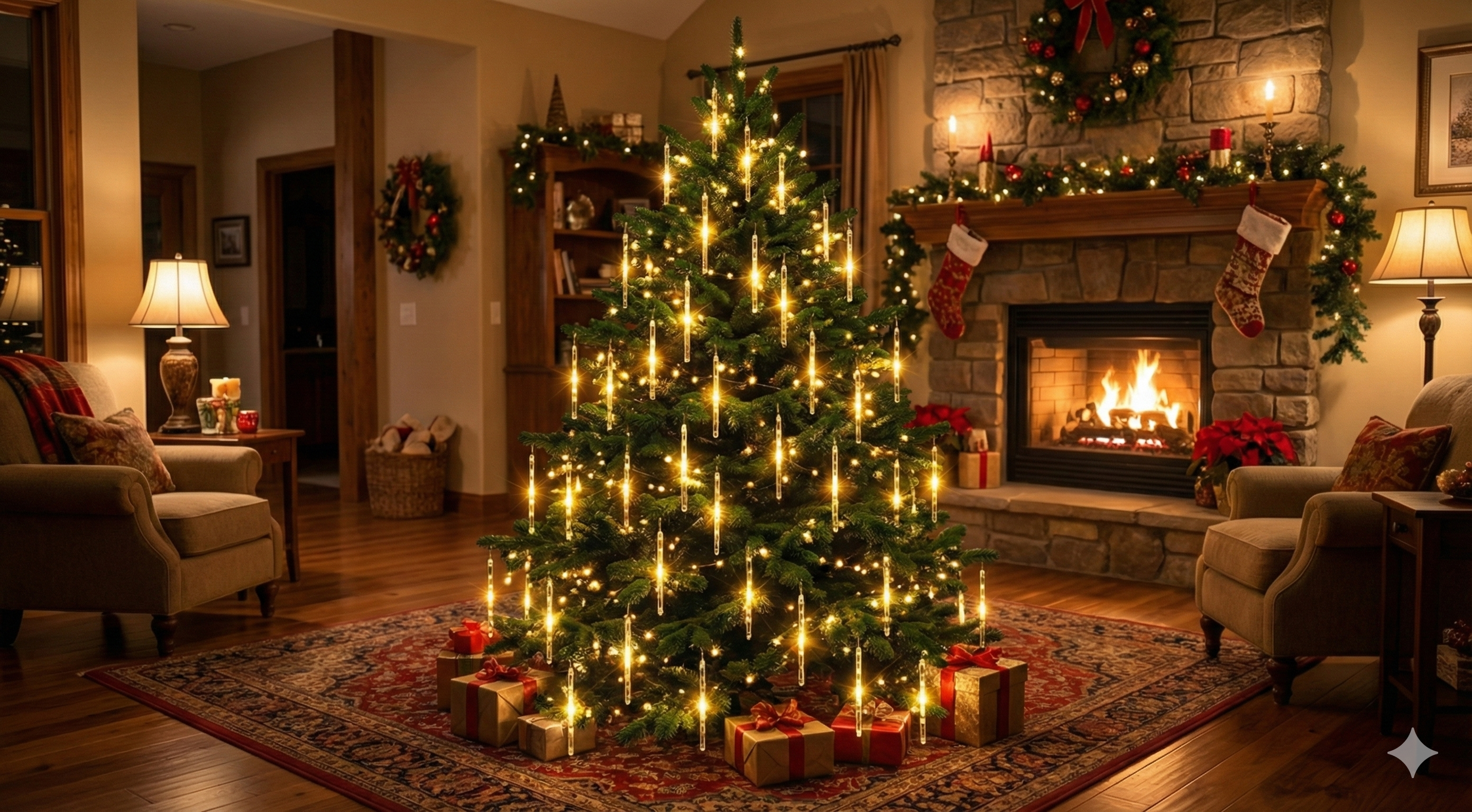 Lluvia De Meteoritos Navidena solar AMARILLO