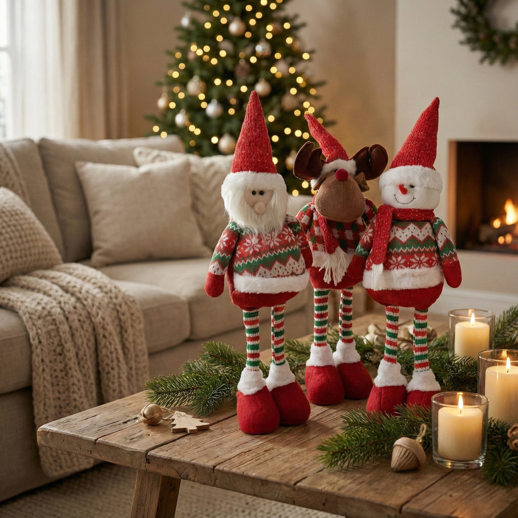 🎄✨ Muñecos de Santa Claus patas 55 cm