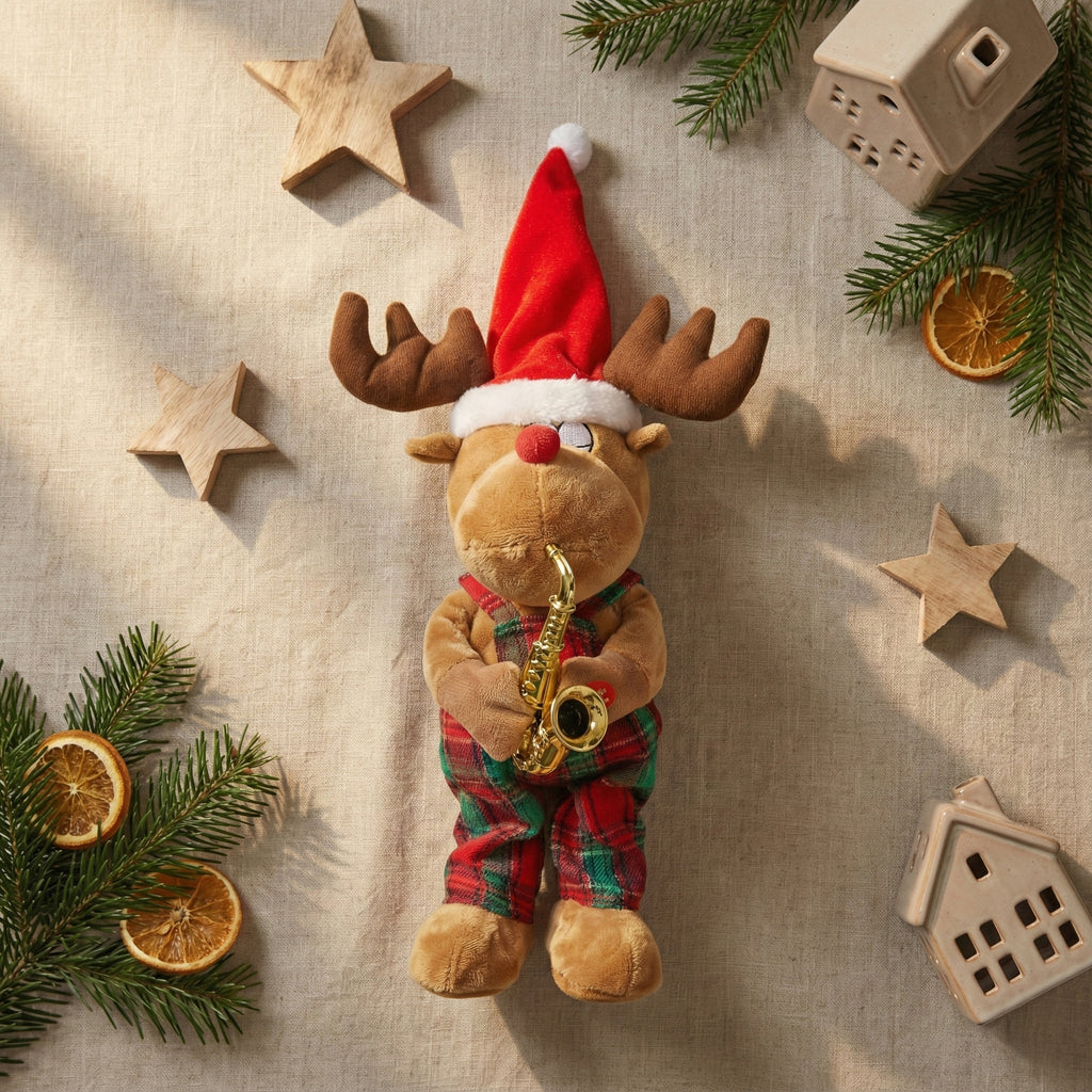 🎄🦌 Reno Saxofonista Navideño | Edición Casa Noel