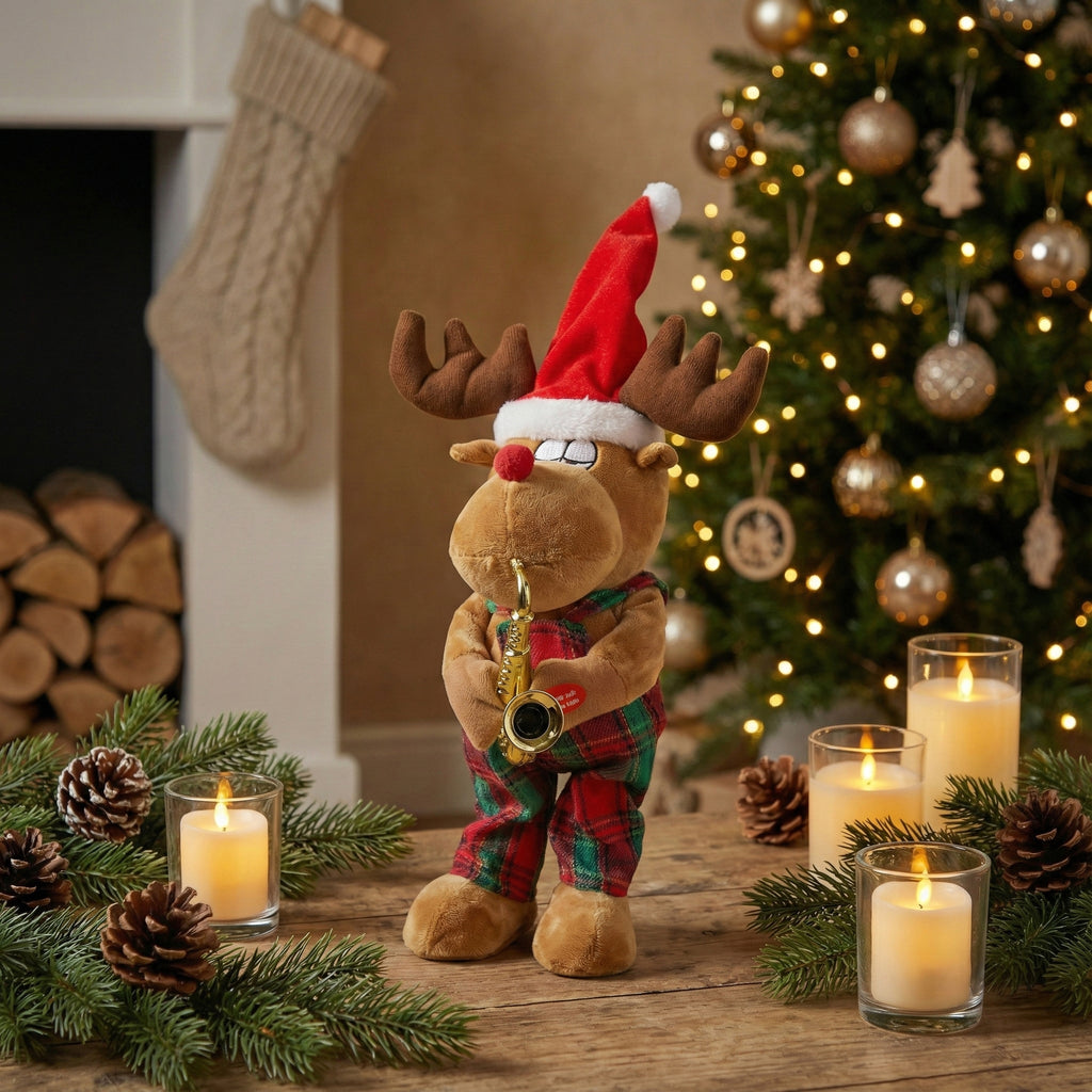 🎄🦌 Reno Saxofonista Navideño | Edición Casa Noel
