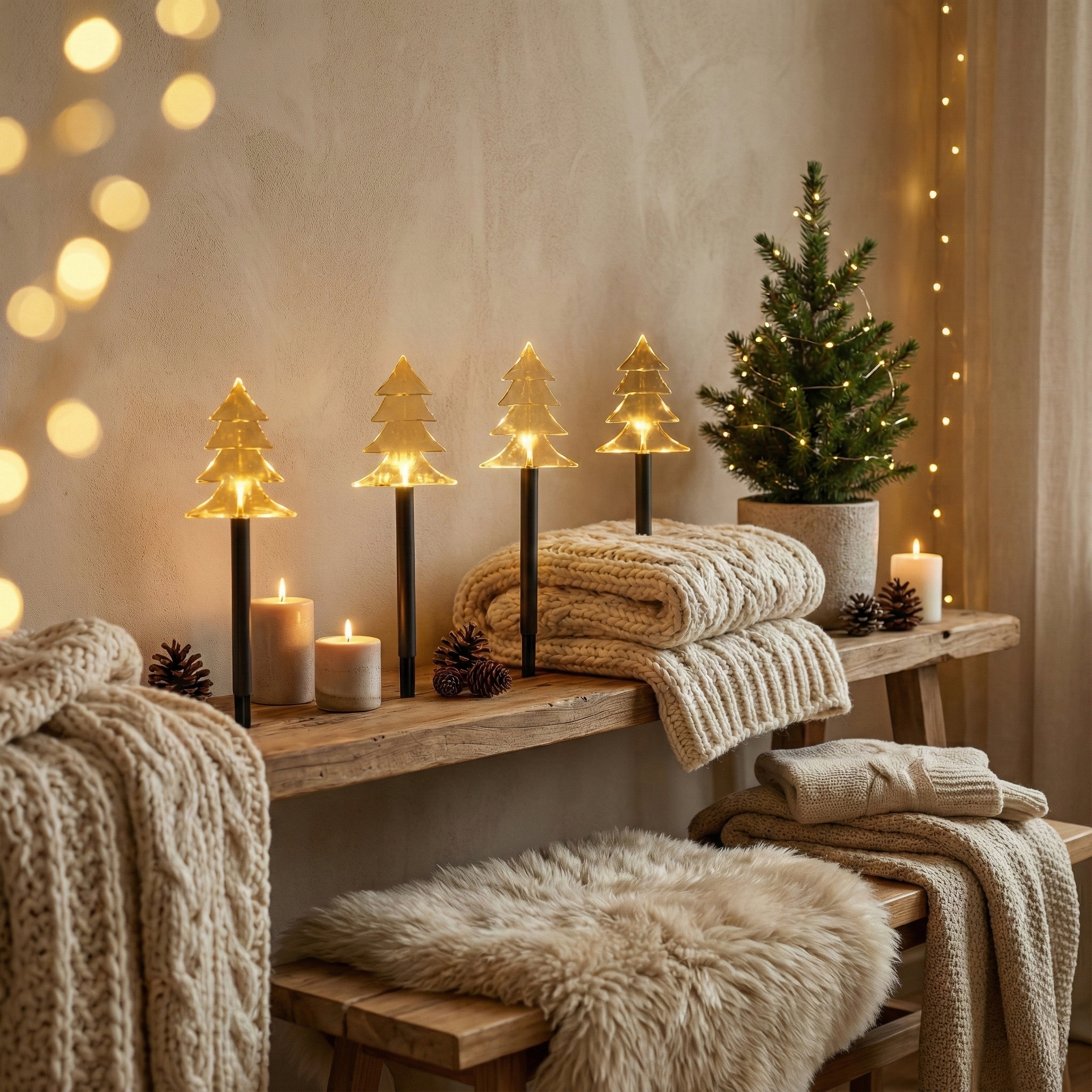 🎄✨ Estaca Solar Árbol Navideño (1pc)