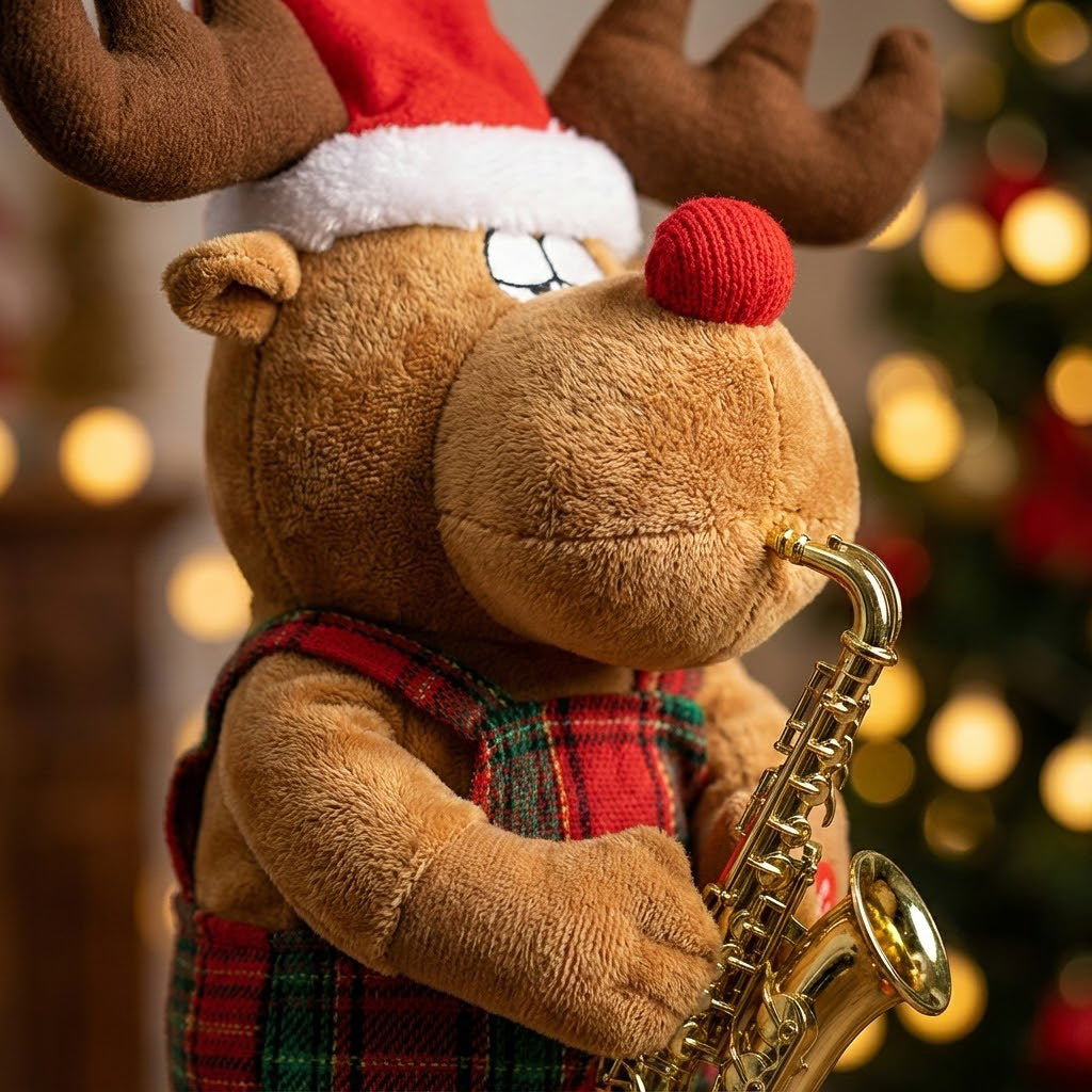 🎄🦌 Reno Saxofonista Navideño | Edición Casa Noel